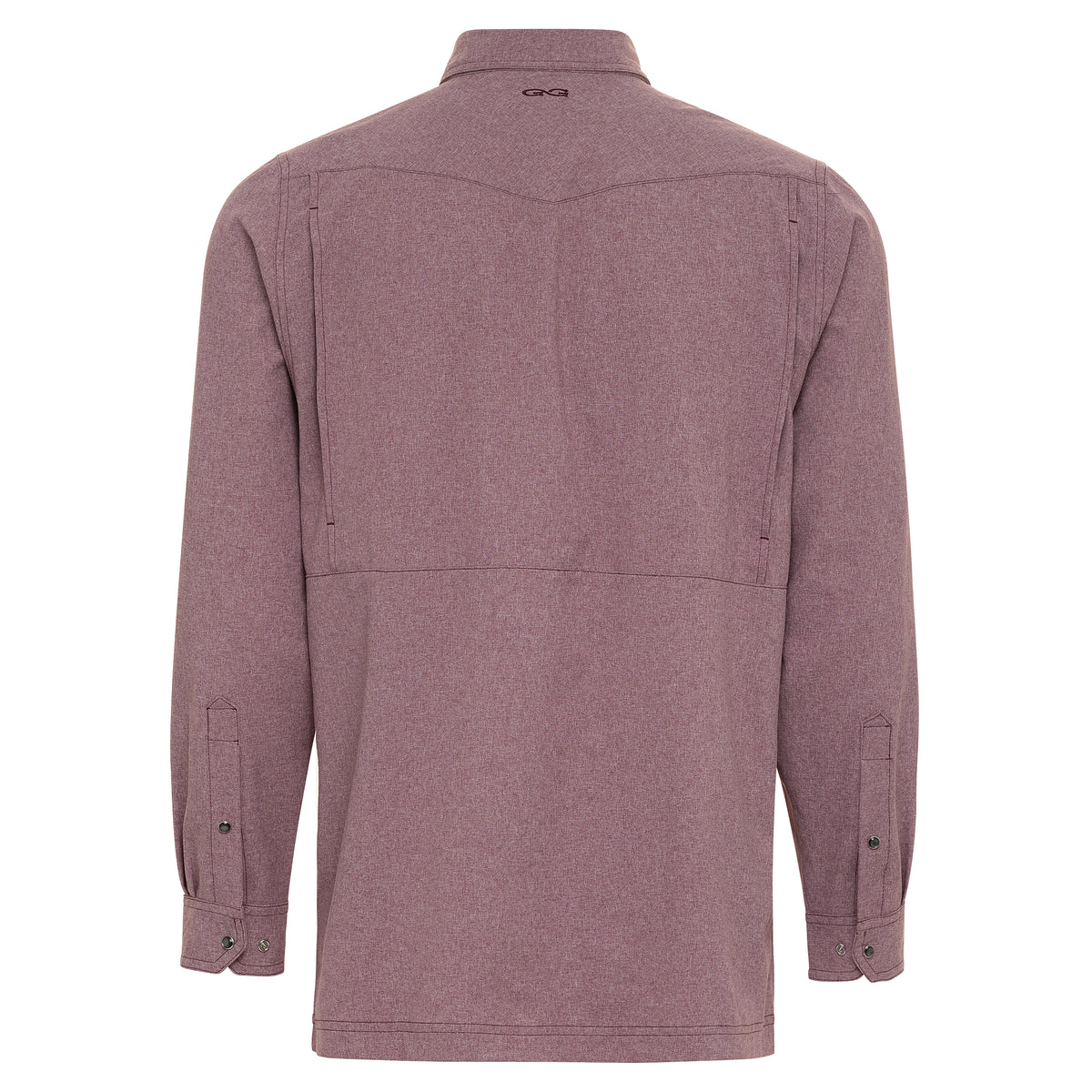 Maroon Pearl Snap Shirt  Long Sleeve - GameGuard