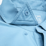 RainWater Classic MicroFiber shirt closeup showing button under collar.