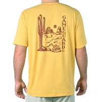 Man wearing GameGuard Sun Dial Graphic T-Shirt