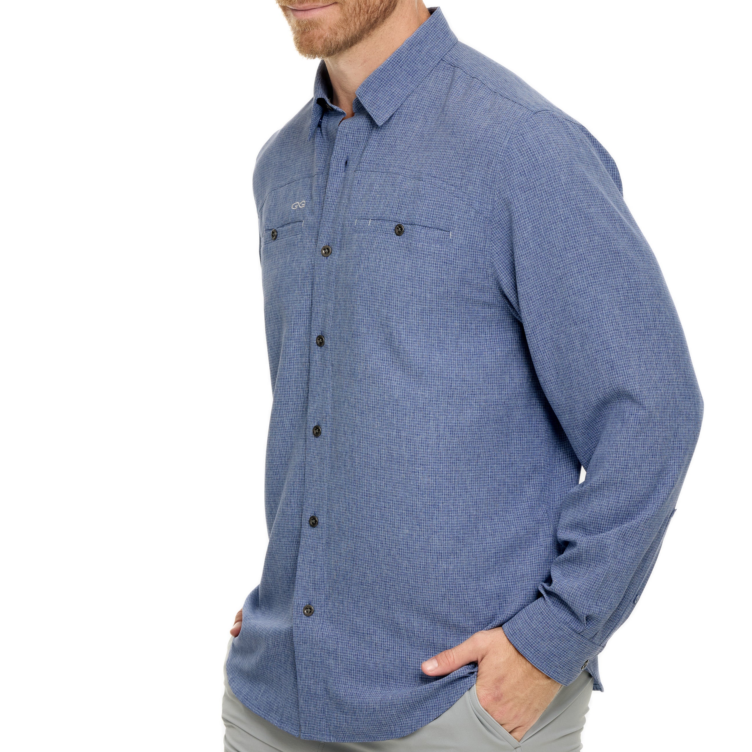 1054m Indigo Maverick Shirt | Long Sleeve – GameGuard Ordering Portal
