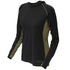 <tc>Camiseta con Capucha Performance color Caviar + Olivo para mujer</tc>